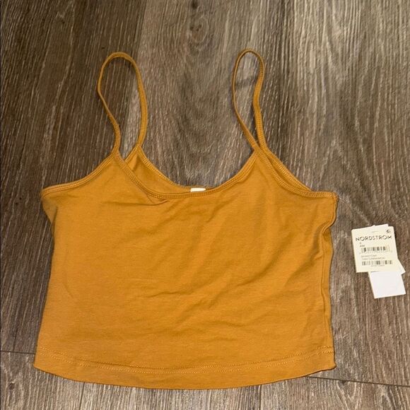 Nordstrom Women's Tan Crop Top - Picture 1 of 3